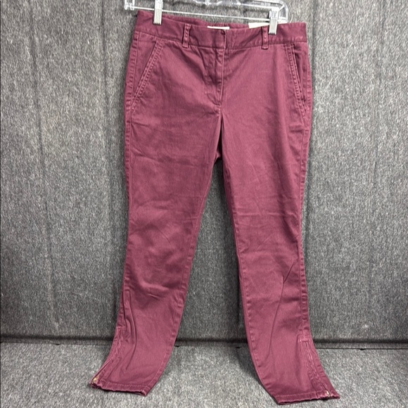LOFT Marisa Skinny Ankle Pants in Deep Burgundy - Picture 1 of 4